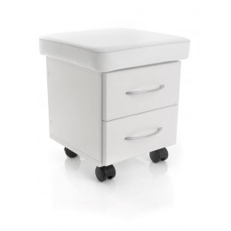 COSMETIC STOOL FOR PEDICURE TWO DRAWERS