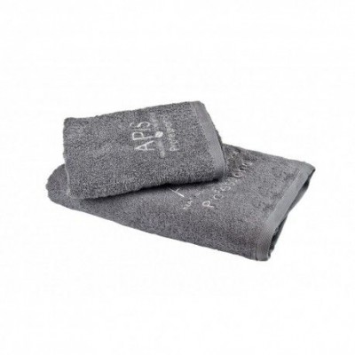 APIS Terry towel with 50x100 logo - gray