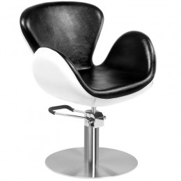 GABBIANO HAIRDRESSING CHAIR AMSTERDAM BLACK AND WHITE