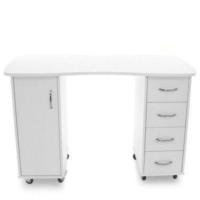 DESK 2027 BP WHITE TWO CABINETS