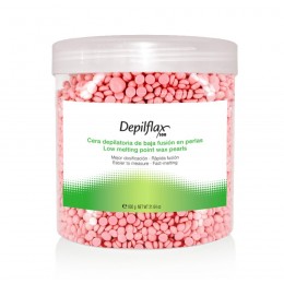 DEPILFLAX 100 STRAIGHT HANDLESS WAX FOR PEARL DEPILATION 600G PINK