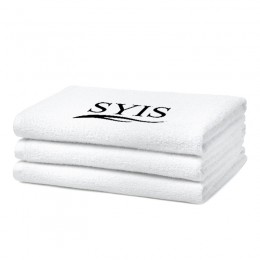 SYIS Terry towel with 50x90 logo - white