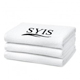 SYIS Terry towel with 70x140 logo - white