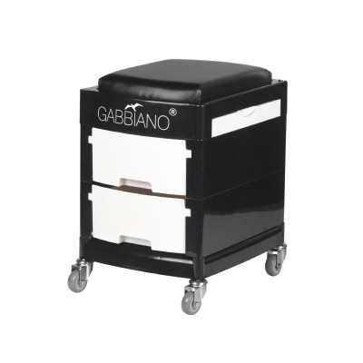 HELP - STOOL FOR PEDICURE 16-1 BLACK / WHITE