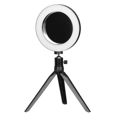 LED MINI RING LIGHT 6 "LAMP WITH MIRROR AND STAND FOR PHONE